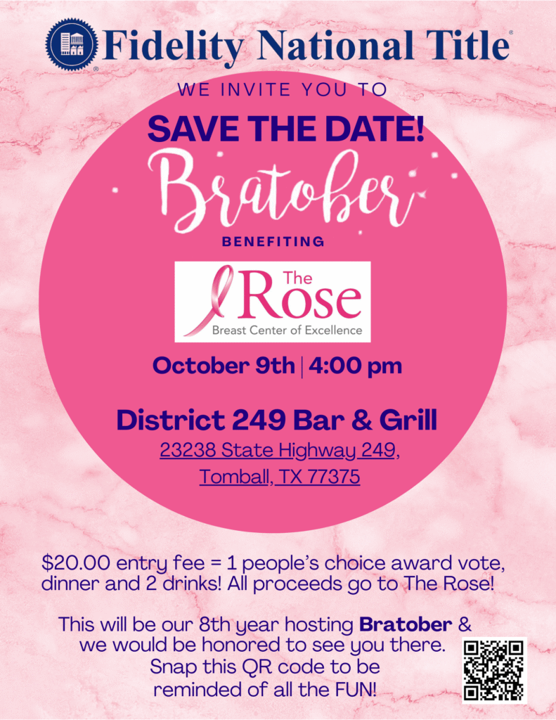 Bratober North benefiting The Rose 1 Bratober 2025 SAVE THE DATE