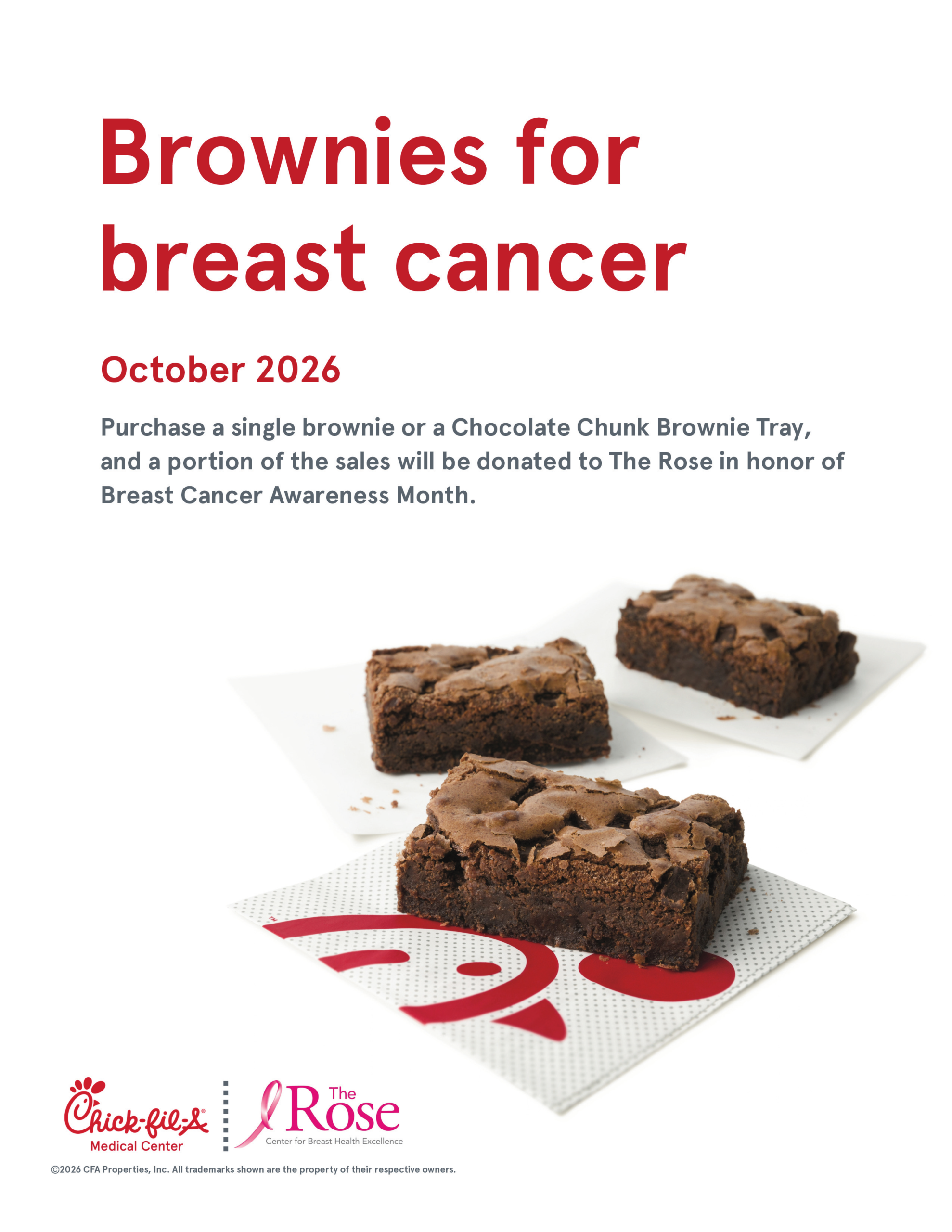 Brownies for Breast Cancer 2026 med center chickfila scaled
